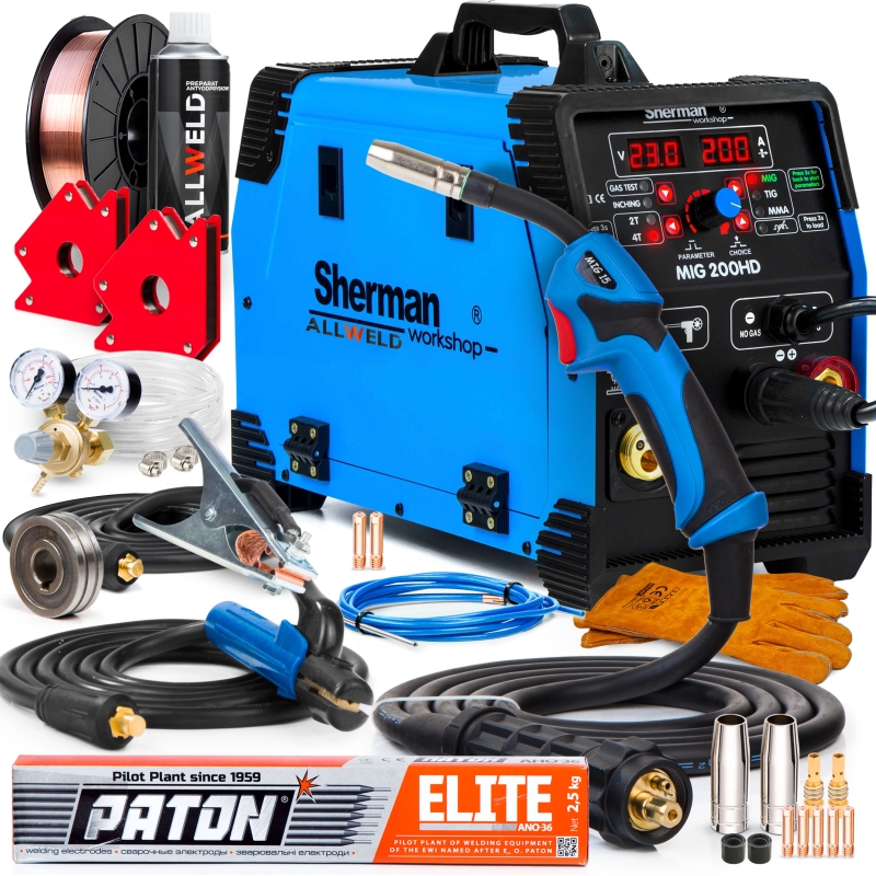 Spawarka Inwertorowa Sherman MIG 200 HD